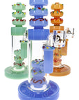 6B Glass Donut Stack Dab Rig – 14.5 mm Female – 9.5″ – Assorted Colors