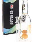 6B Glass Duck Perc Bottle Bong – 14.5 mm Female – 8.5″ – Assorted Colors