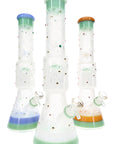 6B Glass Frosted Space 10-Arm Tree Perc Beaker Bong – 14.5″ – Assorted