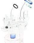 Showerhead Recycler Glass Bong “Loop Lift” – 7½″ – Assorted Colors