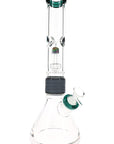 Two-Part Dome Matrix Glass Beaker Bong “Split Stack” – 15½″