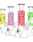 Pulsar Mini Glycerin Coil Beaker Dab Rig - 6"/14mm F / Colors Vary
