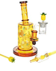 Pulsar Fruit Series Pineapple Express Glow In The Dark Dab Rig Kit - 8" / 14mm F