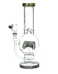 Pulsar Game Time Bubble Base Glass Water Pipe - 12.5" / 14mm F