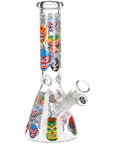 Pulsar Luchadors Beaker Glass Water Pipe - 10" / 14mm F