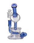 Human Grade 7.5" Recycler 45 (Triple Marble) Glass Rig Water Pipe