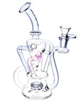 Pulsar 4-Tube Recycler Water Pipe - 9" / 14mm F / Colors Vary
