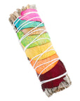4″ White Sage Smudge Bundle – Assorted Floral Wraps