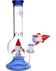 Pulsar Rocketship Glass Water Pipe - 12" / 14mm F
