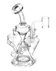 Pulsar Dual Recycler Glass Dab Rig - 7.75" / 14mm F