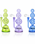 8" Triple Stack Swiss Perc Recycler Dab Rig | Croia Glass