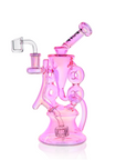 10" Symmetrical Quad-Donut Klein Recycler Dab Rig | Croia Glass