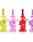10" Dual Swiss Perc Klein Recycler Dab Rig | Croia Glass