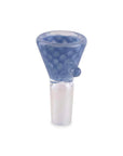Custom Glass 14mm Blue Slyme Honeycomb Funnel Shape Flower Bowl
