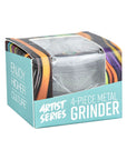 Pulsar Design Series Grinder with Side Art - Hemp Mandala / 4pc / 2.5"