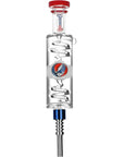 Grateful Dead x Pulsar Steal Your Face Glycerin Glass Dab Straw - 8.5"