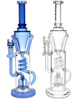 Pulsar Twister Glass Recycler Water Pipe | 14.5" | 14mm F