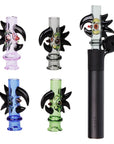 Pulsar Cockatoo Glass Mouthpeice Attachment for Puffco Pivot w/ Display Stand - Colors Vary