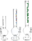 Pulsar Round Ball Glass Water Pipe - 12" / 14mm F / Clear