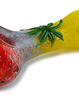 Rasta Leaf Glass Pipe