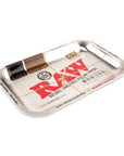 RAW Metallic Silver Rolling Tray