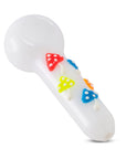 MUSHROOM GLASS CLAY HAND PIPE