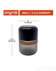 ONGROK 80ml Glass Storage Jars (6-Pack)