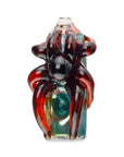 Custom Glass 5” Gold Fumed Red Octopus Hand Pipe