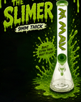 THE SLIMER 9mm 18" thick slime colored beaker bong+ matching stem and bowl