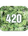 420 Green Metal Rollin' Tray
