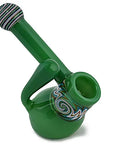 Wig Wag Milky Colored Glass Bubbler