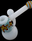 Wig Wag Milky Colored Glass Bubbler
