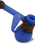 Wig Wag Milky Colored Glass Bubbler