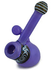Wig Wag Milky Colored Glass Bubbler