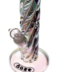 Daze Glass - 12 Inch Iridescent Rainbow Spiral Glass Water Pipe