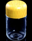Glass Stash Jar – Wood-Grain Tamper Cap