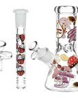 Pulsar Eat Me Design Glass Beaker Water Pipe - 7.75" / 14mm F