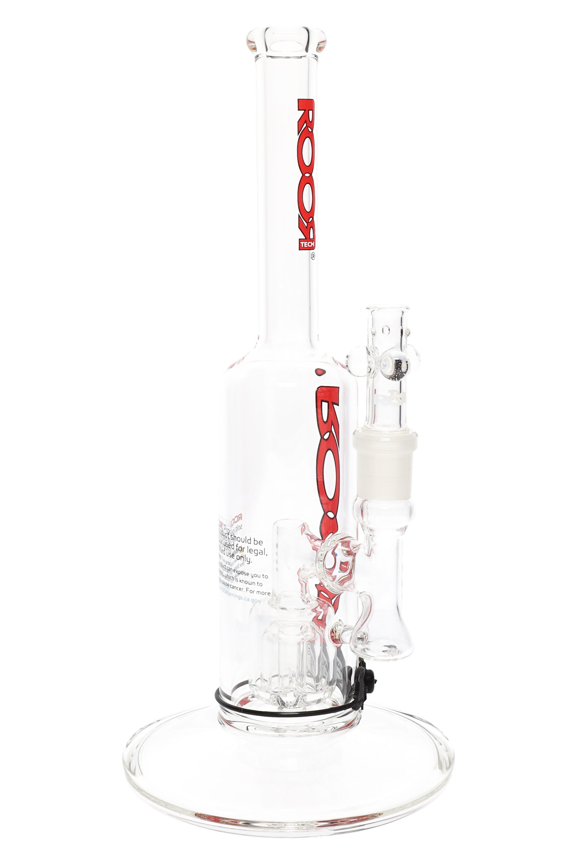 ROOR Tech Stemless Straight Tube Bong – Barrel Perc – 12″ – Clear