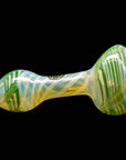 "Twisty Cane" Spoon Glass Pipe (Various Colors)