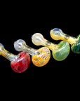 "Cake Head" Color Swirl Glass Pipe