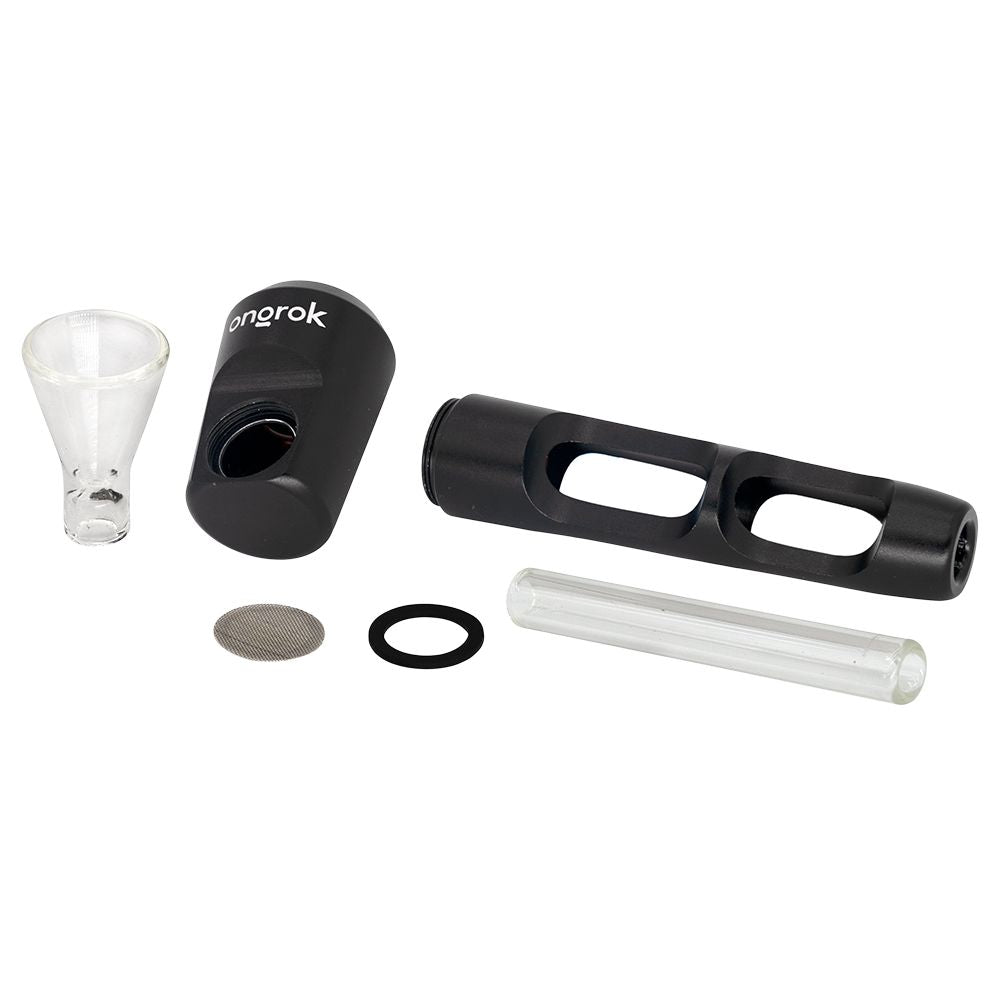 ONGROK Aluminum &amp; Glass Spoon Pipe | 4.25"
