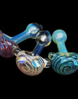 "Spiral Marble Head" Glass Spoon Pipe