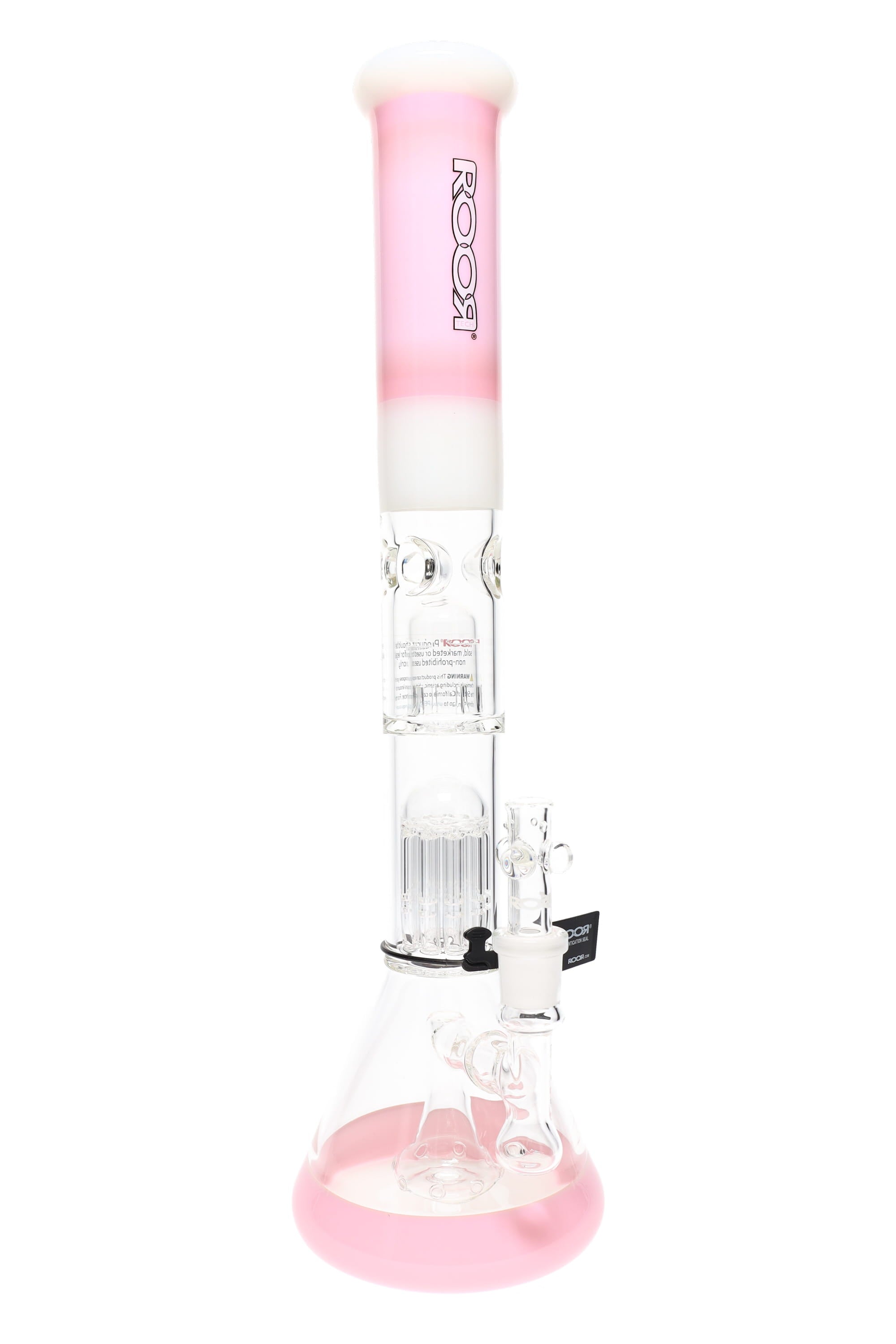 ROOR Tech Multicolor Stemless Beaker Bong – Multi Percs – 18″ – 5 mm