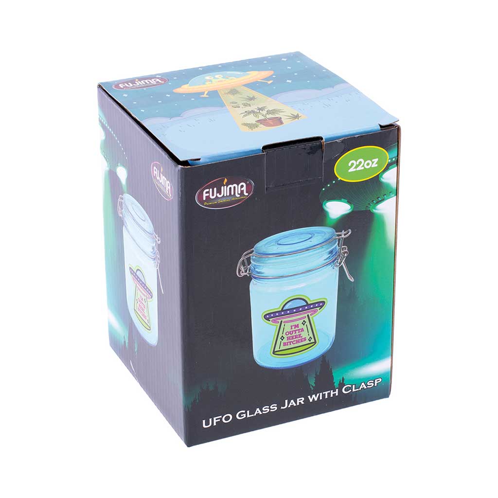 GLASS JAR WITH CLASP