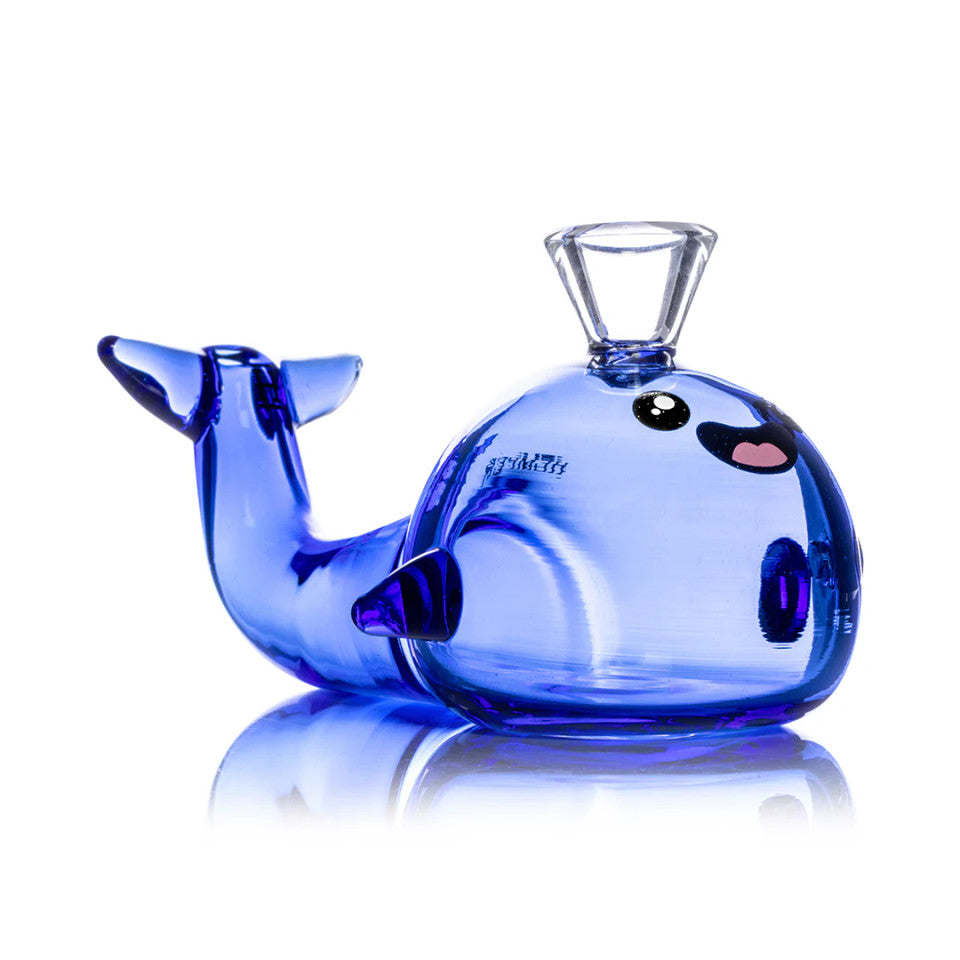 Hemper Blue Whale Glass Hand Pipe – 4″