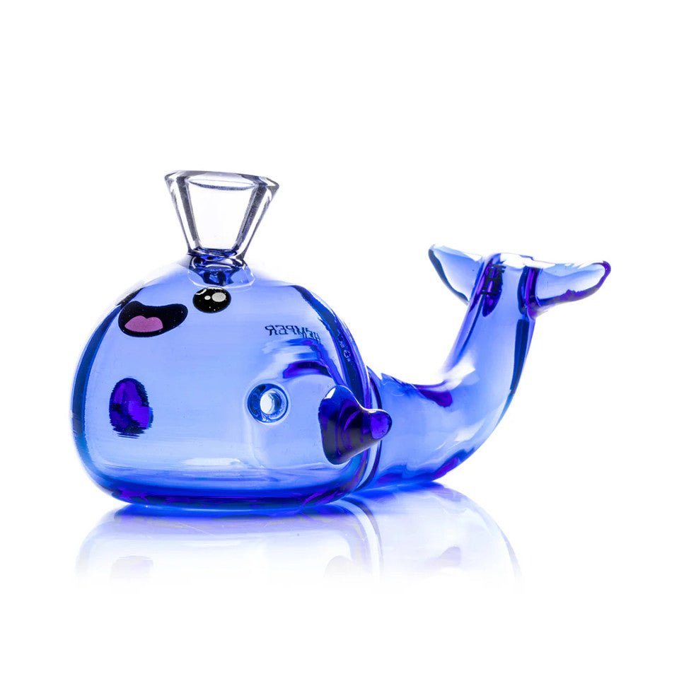 Hemper Blue Whale Glass Hand Pipe – 4″