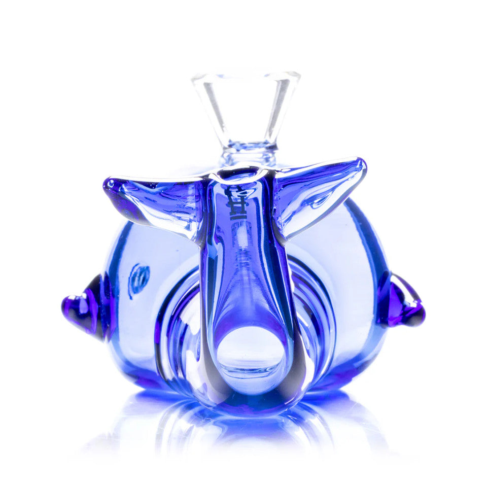 Hemper Blue Whale Glass Hand Pipe – 4″