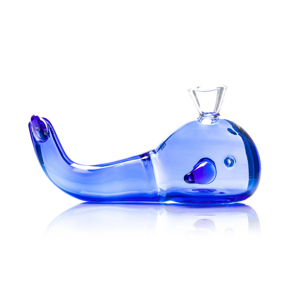 Hemper Blue Whale Glass Hand Pipe – 4″
