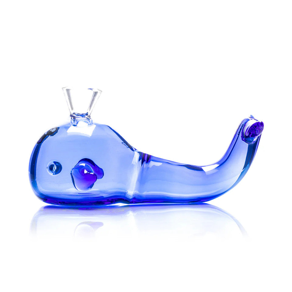 Hemper Blue Whale Glass Hand Pipe – 4″