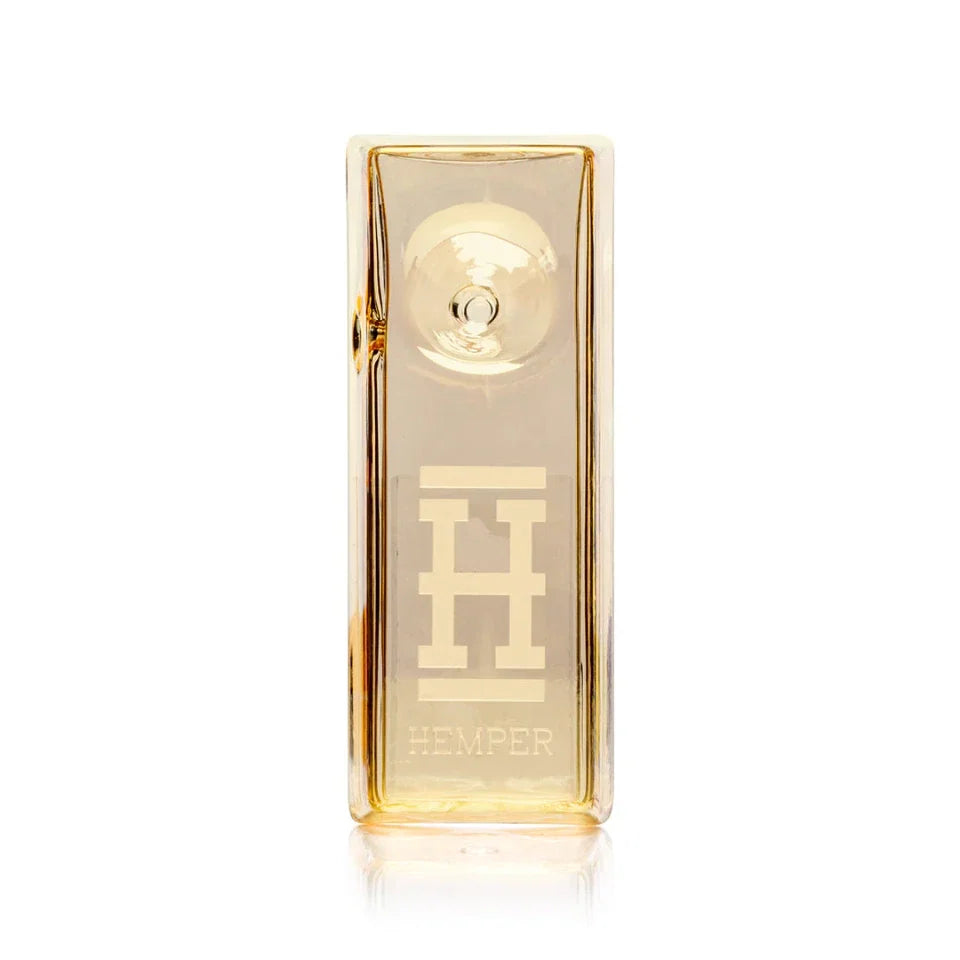 Hemper Gold Brick Glass Hand Pipe – 4″